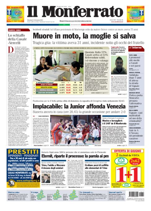 Il Monferrato - Edizione 46 del 14/06/2011